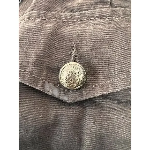 NWT $148 Express utility military style jacket, cotton, metal buttons, size L - Picture 10 of 13